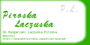 piroska laczuska business card